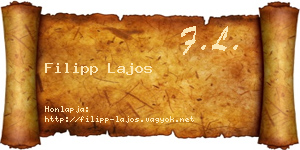 Filipp Lajos névjegykártya